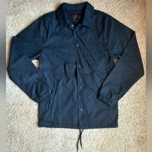 Air Jordan Essentials Mens XSMALL Jacket All over print snap Black DV7616 010